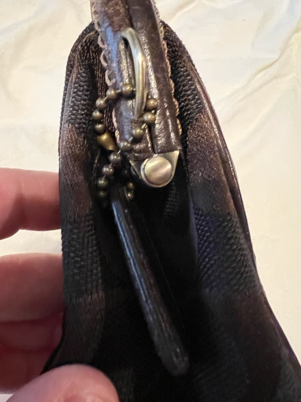 Coach Legacy Stripe Signature Framed Beauty Pouch - Picture 3 of 14